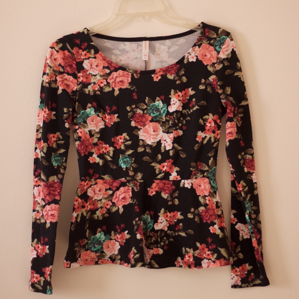 Long sleeved floral shirt
